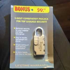 3-Digit Combination Padlock in Silver - Brand